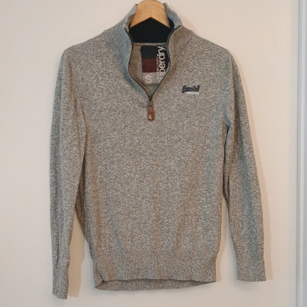 Superdry 100% Cotton Men's Half Zip-Up Sweater S